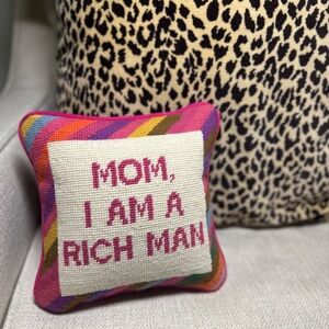 Furbish needlepoint pillow